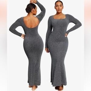 Gleaming Long Sleeve Mermaid Shaping Dress